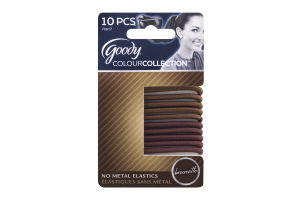 Goody ColourCollection No Metal Elastics Brunette - 10 CT