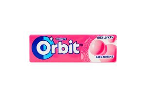 Гумка жувальна без цукру з підсолоджувачами Баблмінт Orbit м/у 14г