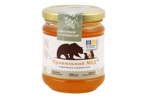 Мед Липовий Правильний мед с/б 250г
