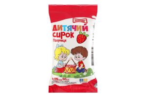 Сирок 4.5% з цукром цукатами полуниці та наповнювачем Полуниця Дитячий Злагода м/у 90г