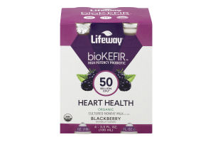 Lifeway bioKEFIR Organic Cultured Nonfat Milk Blackberry - 4 CT