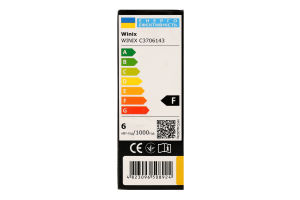 Лампа теплый свет C37 6W E14 3000K LED Winix 1шт