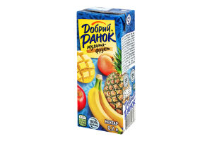 Нектар неосветленный стерилизованный Мультифрукт Добрий Ранок т/п 0.2л