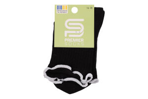 Шкарпетки дит Premier socks високі рюш чорн р16-18