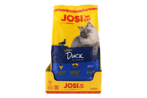 Корм сухий повнораціонний для дорослих котів Duck Crispy JosiCat м/у 650г
