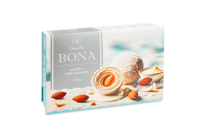 Цукерки з мигдалем Bona ChoccoVia к/у 350г