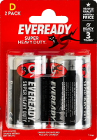 Батарейка D 1.5V R20P Super heavy duty Eveready 2шт