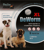 Препарат антигельмінтний д/великих собак XL VetLine DeWorm 5таблеток AnimAll