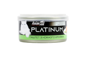 Корм д/котів Platinum Ніжний паштет з кроля 70г ж/б AnimAll