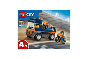 Конструктор для дітей від 4років №60491 Motorcycle transporter City Lego 88ел