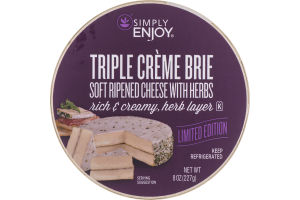 Simply Enjoy Triple Creme Brie Soft Ripened Cheese with Herbs