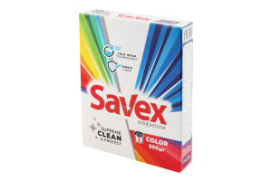 Засіб миючий порошкоподібний для автоматичного прання кольорових тканин Color Premium Savex 300г