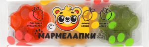 Мармелад желейный Клубника-лимон-яблоко Мармелапки Jelly Paws м/у 120г