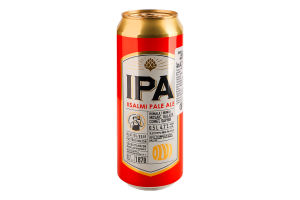 Пиво 0.5л 4.7% светлое нефильтрованное непастеризованное IPA Olvi ж/б