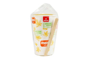 Морозиво 12% пломбір з абрикосовим варенням у картонному стаканчику Київський пломбір ст 170г