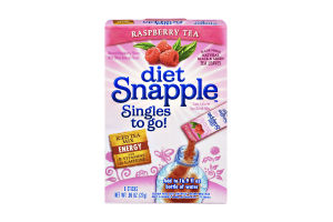Snapple Singles To Go Diet Raspberry Tea Energy Iced Tea Mix- 8 CT