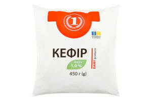 Кефір 1% 450г плівка ТМ "1"