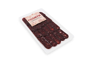 Колбаса нарезка из мяса говядины со специями Суджук ТОВ Гела-2015 с/в лоток 50г