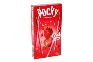 Палички-соломка Pocky в шокол зі шматоч полуниці