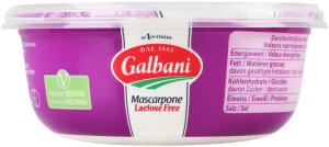 Сир свіжий Маскарпоне безлактозний 80% Гальбані (Стаканчик 0,250)