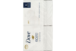 Dove Engraved Beauty Bar White - 6 CT