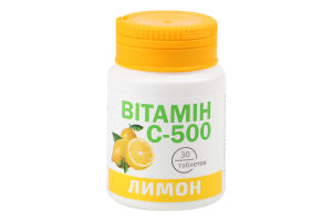 Добавка дієтична К енд Здоров'я Вітамін С-500 30 табл. зі смаком лимону