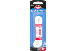 Kiwi 36'' Kids Sport Laces Flat White - 1 CT