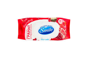Салфетки влажные с растительными экстрактами и ароматом Гранат Smile 84шт