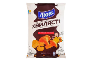 Чипси картопляні зі смаком лисичок Хвилясті Люкс м/у 125г