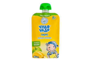 Пюре для дітей від 6міс Яблуко-банан Чудо-чадо д/п 90г