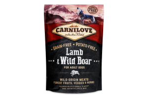 Корм д/собак Едалт з ягнятиною та м"ясом дикого кабана сухий 1,5кг Карнілав