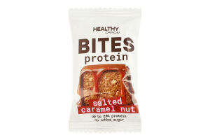 Цукерка в чорному шоколаді Salted caramel nut Protein bites Healthy Choice м/у 14.5г