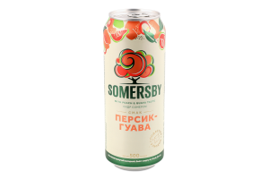 Сидр 500мл 4.7% звичайний шипучий солодкий Персик-гуава Somersby з/б
