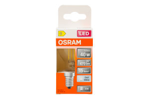 Лампа філаментна ЛЕД 3,4W E14 4000K P40 Osram