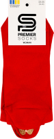Шкарпетки жіночі з вишивкою Бантик з язичком занижені р.23-25 Premier Socks