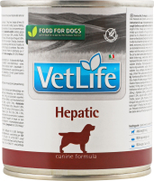 Корм д/собак Vet Life Hepatic при хронічній печінковій недостатності 300г ж/б Farmina