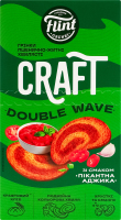 Гренки пшенично-ржаные волнистые Пикантная аджика Double wave Craft Flint к/у 70г