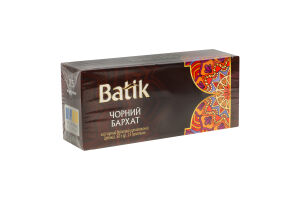 Чай чёрный байховый купажированный мелкий Чёрный бархат Batik в/с к/у 25х2г