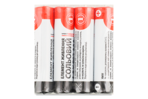 Елемент живлення сольовий AAA 1.5V R03 ТМ "1" 4шт