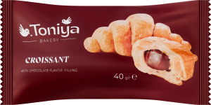 Круассан с наполнителем жиросодержащим с ароматом шоколад Toniya м/у 40г
