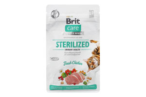 Корм сухий для дорослих котів Fresh Chicken Sterilized Care Brit м/у 400г