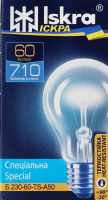 Лампа накаливания термостойкая 60W E27 710lm 2800К №Б 230-60-TS-A50 Специальная Іскра 1шт