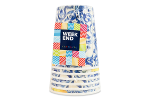 Стакани паперові 250мл Лимон Karnaval Weekend 6шт