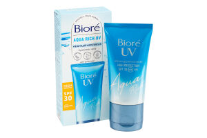 Крем солнцезащитный увлажняющий SPF 30 Weightless moisturizer Aqua Rich UV Biore 50мл