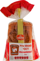 Хлеб половинка в нарезке из пшеничной муки тостовый формовой Томатный Румяный тост Рум'янець м/у 350г
