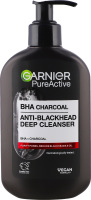 Гель проти чорних цяток шкіри обличчя глибоко очищувальний з BHA та вугіллям Garnier PureActive 250мл