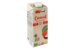 Напій рослинний органічний без цукру з кокосу Ecomil т/п 1л