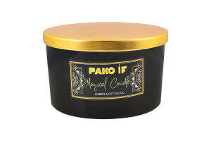 Свічка ароматична Magical candle Amber Patchouli парафін скло 450г Пако ІФ