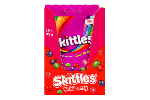 Драже жувальні у різнокольоровій цукровій оболонці Дикі ягоди Skittles м/у 95г