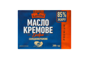 Масло Кремове Єкстра солодковершкове 85% жиру ТМ Lumiko 200г.